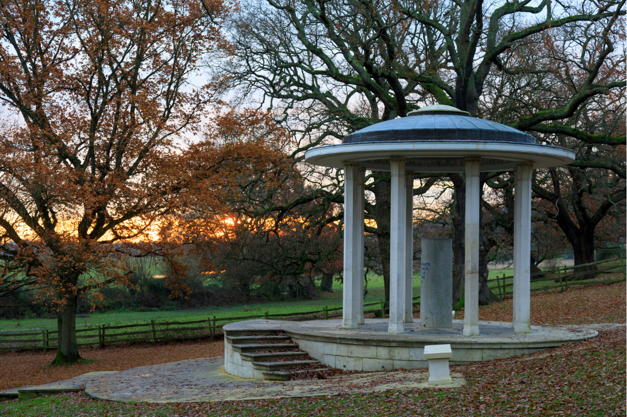 The Magna Carta memorial at Runnymede and Ankerwycke, Surrey.