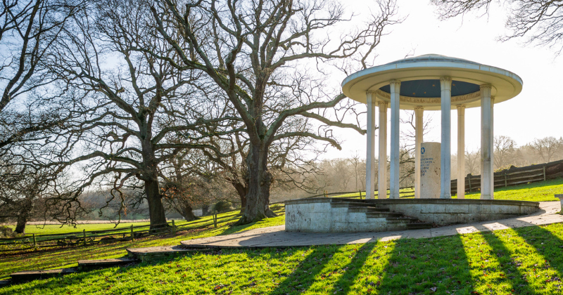 Magna Carta Memorial on a sunny day,